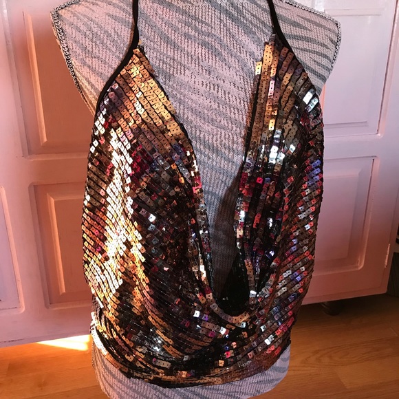 Y2K Sequin Halter